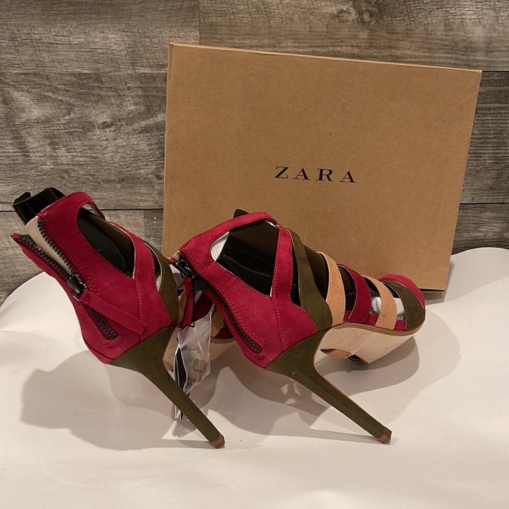 Zara NWT Colorful high heels Sexy Sandals - Picture 4 of 7